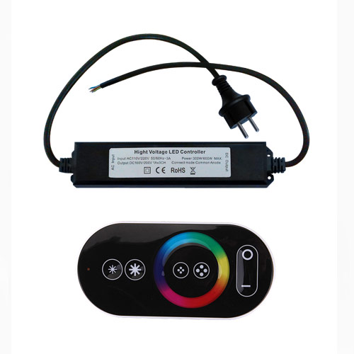 AC110-220V Max 600W, PWM LED RGB Wireless RF 6 keys Infrared Remote Controller, Waterproof IP67, For RGB High Voltage led lights strip